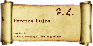 Herczog Lujza névjegykártya